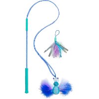 חכה אינטראקטיבית  לחתול Catstages עם 2 צעצועי קטניפ נוצות