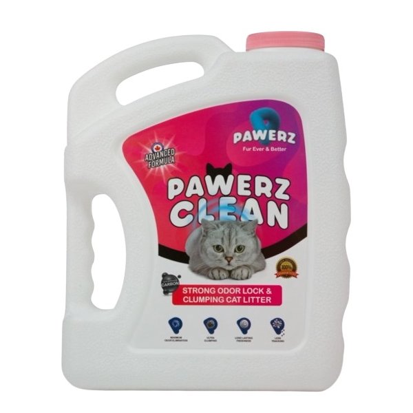 חול PAWERZ CLEAN מתגבש ומנטרל ריחות עם פחם פעיל ללא בישום באנר