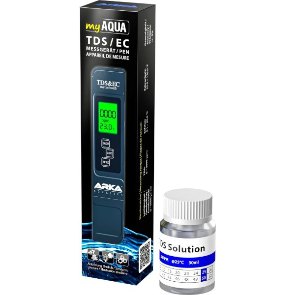 ARKA TDS/EC  מד איכותי+נוזל כיול באנר