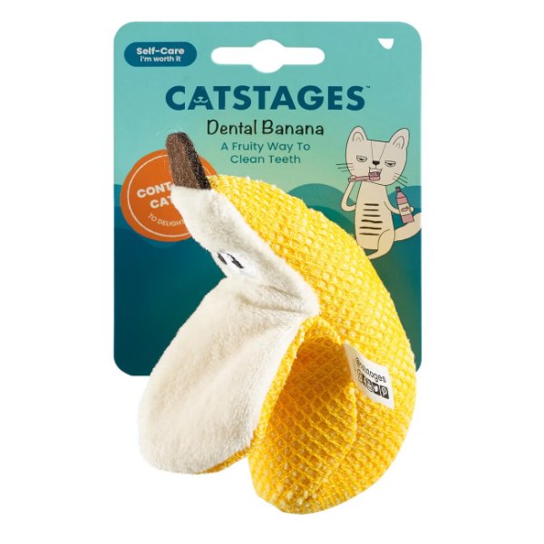צעצוע בובת חתול דנטלית בצורת בננה CATSTAGES באנר