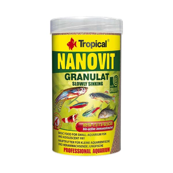 Tropical NANOVIT GRANULAT מזון גרגירים לדגי נוי באנר