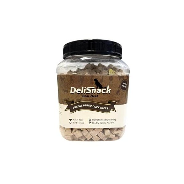Delisnack חטיף קוביות טבעי 100% ברווז במארז חיסכון דליסנק באנר