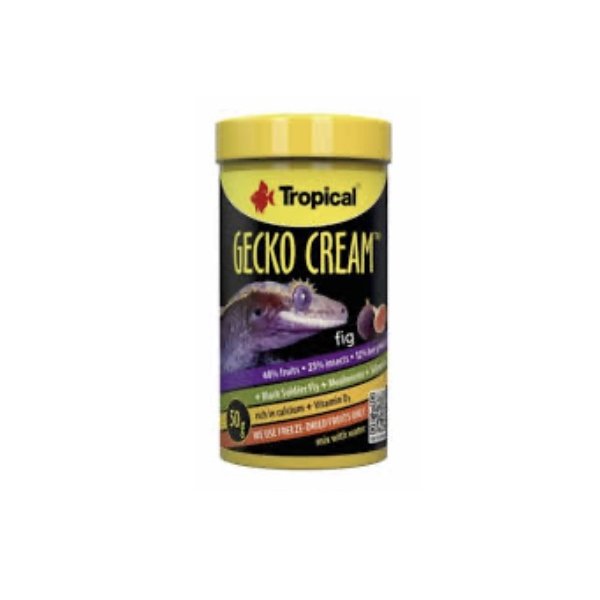 טרופיקל TROPICAL GECKO CREAM FIG אבקת מזון לשממיות תאנה באנר