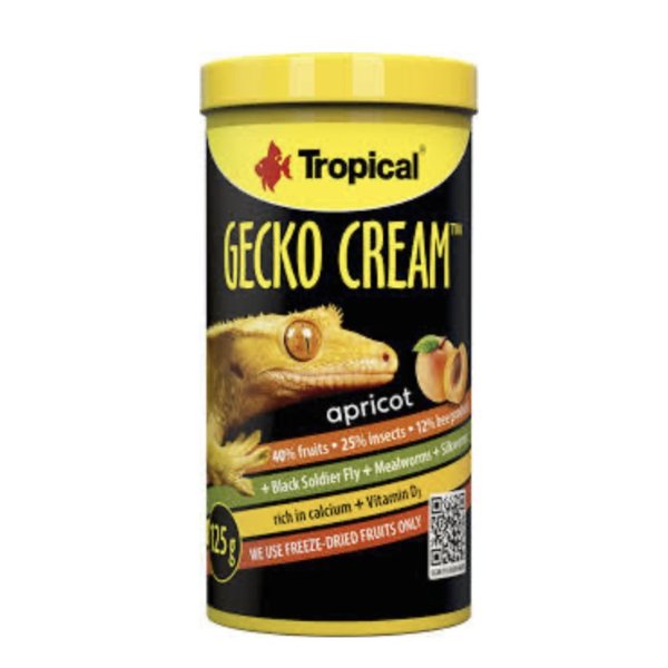 טרופיקל TROPICAL GECKO CREAM FIG אבקת מזון לשממיות משמש באנר