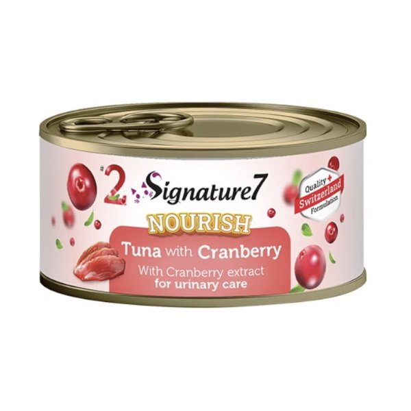 סיגנצ’ר 7 מזון בריאות טונה וחמוציות לתמיכה בדרכי השתן NOURISH באנר