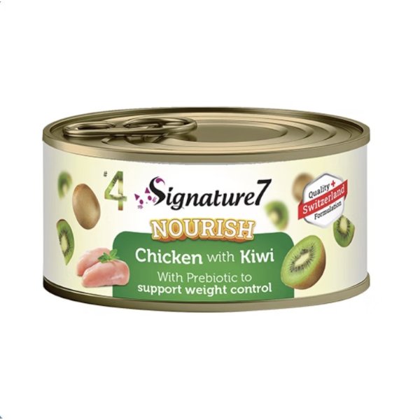 סיגנצ’ר 7 מזון בריאות עוף וקיווי לשמירה על משקל בריא NOURISH באנר